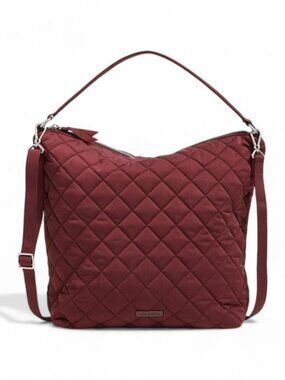 Vera Bradley Slouchy Oversize Hobo Crossbody Purse Bag Quilted Raisin NWT